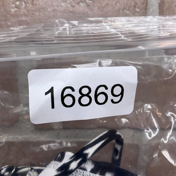 White House Black Market‎ Tankini Suit Women Top Small Bottom Medium Black Red - Picture 9 of 9